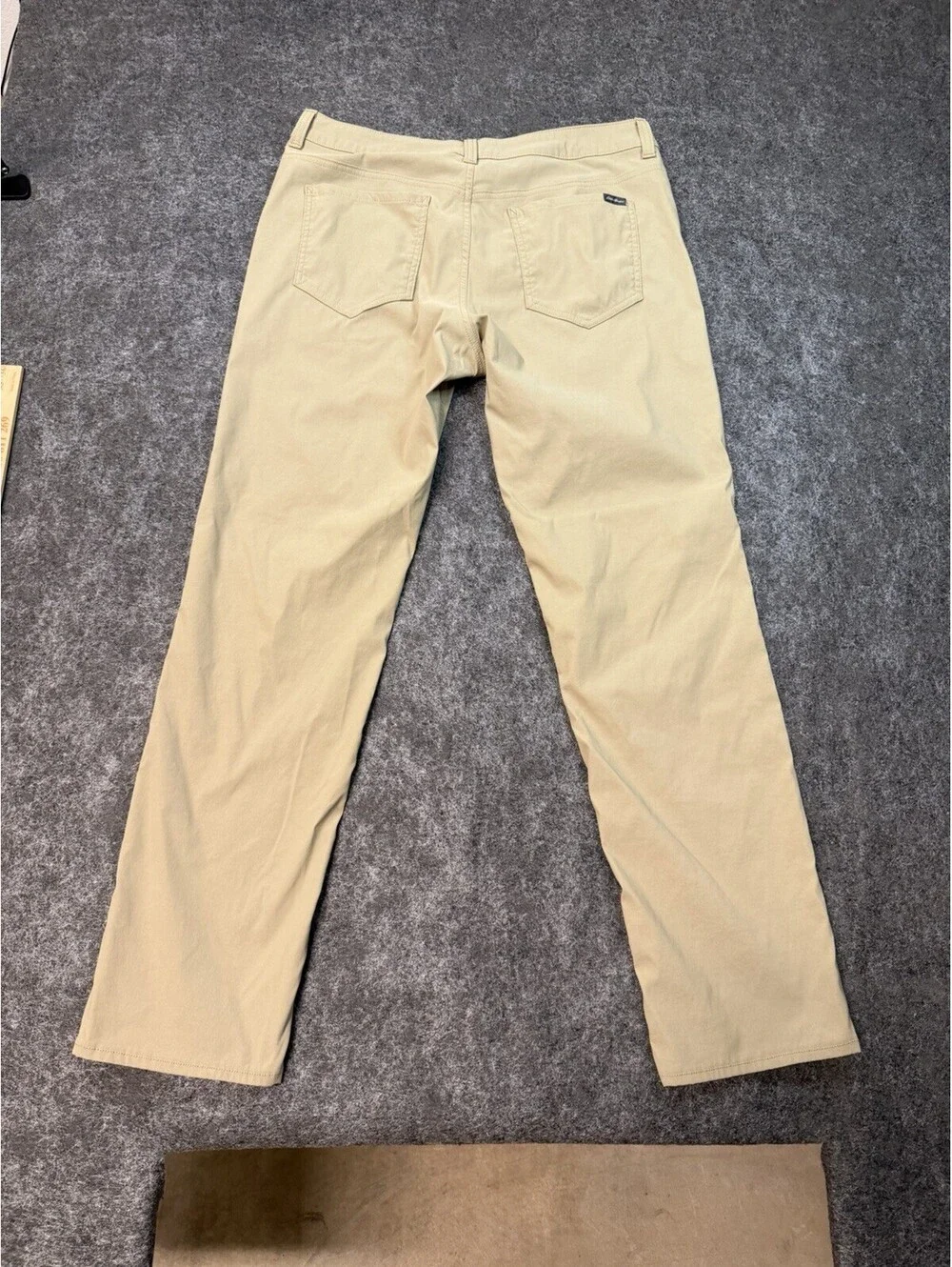 Eddie Bauer Guide Pro Pants Men’s 35x32 Khaki Stretch Nylon Hiking Outdoor